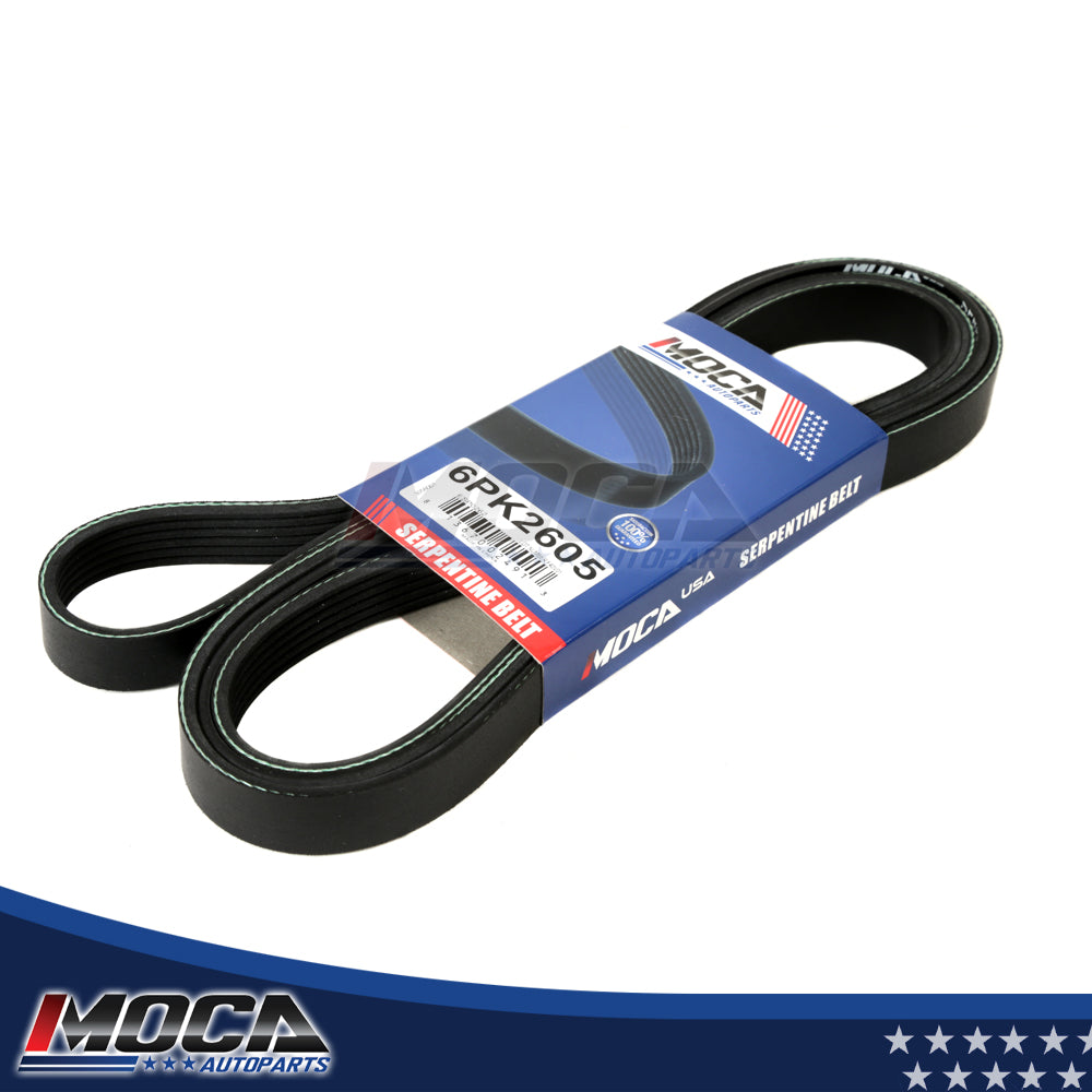 Correa de transmisión serpentina Ford GMC Jeep Oldsmobile 3.8 4.0 4.2 7.4 8.1 6PK2605 EPDM