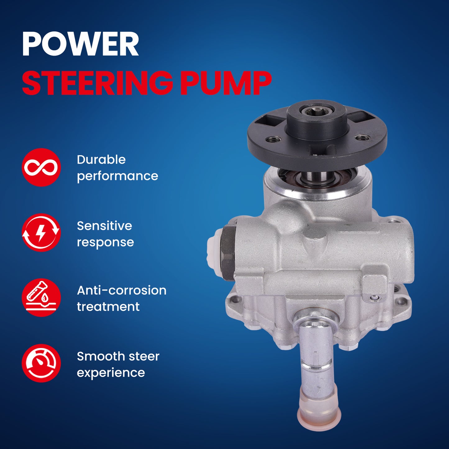 MOCA Power Steering Pump Fit for 2008-2013 BMW 128i & 2007-2013 BMW 328i & 2009-2013 BMW 328i xDrive