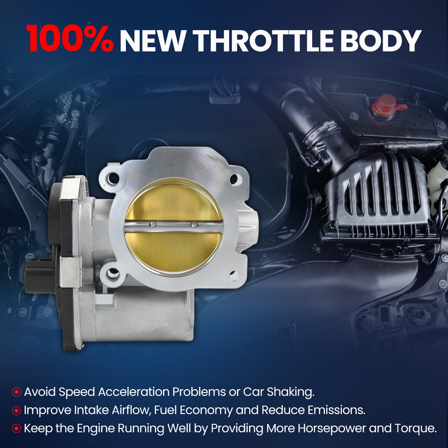 MOCA Throttle Body for 2008-2012 Chevy Malibu 2.4L & 2008-2010 Saturn VUE 2.4L & 2008-2010 Pontiac G6 2.4L