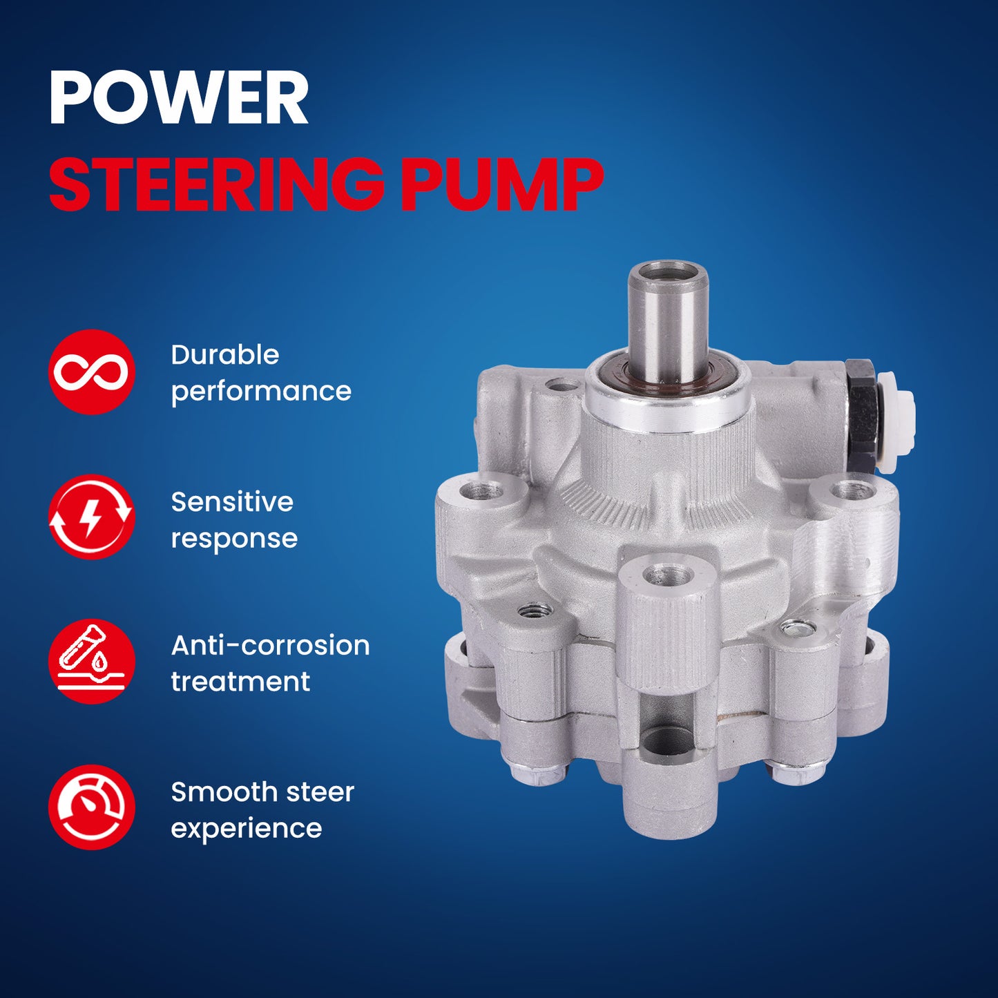 MOCA Power Steering Pump Fit for 2005-2010 Chrysler 300 5.7L & 2006-2010 Dodge Charger 5.7L & 2005-2008 Dodge Magnum 5.7L