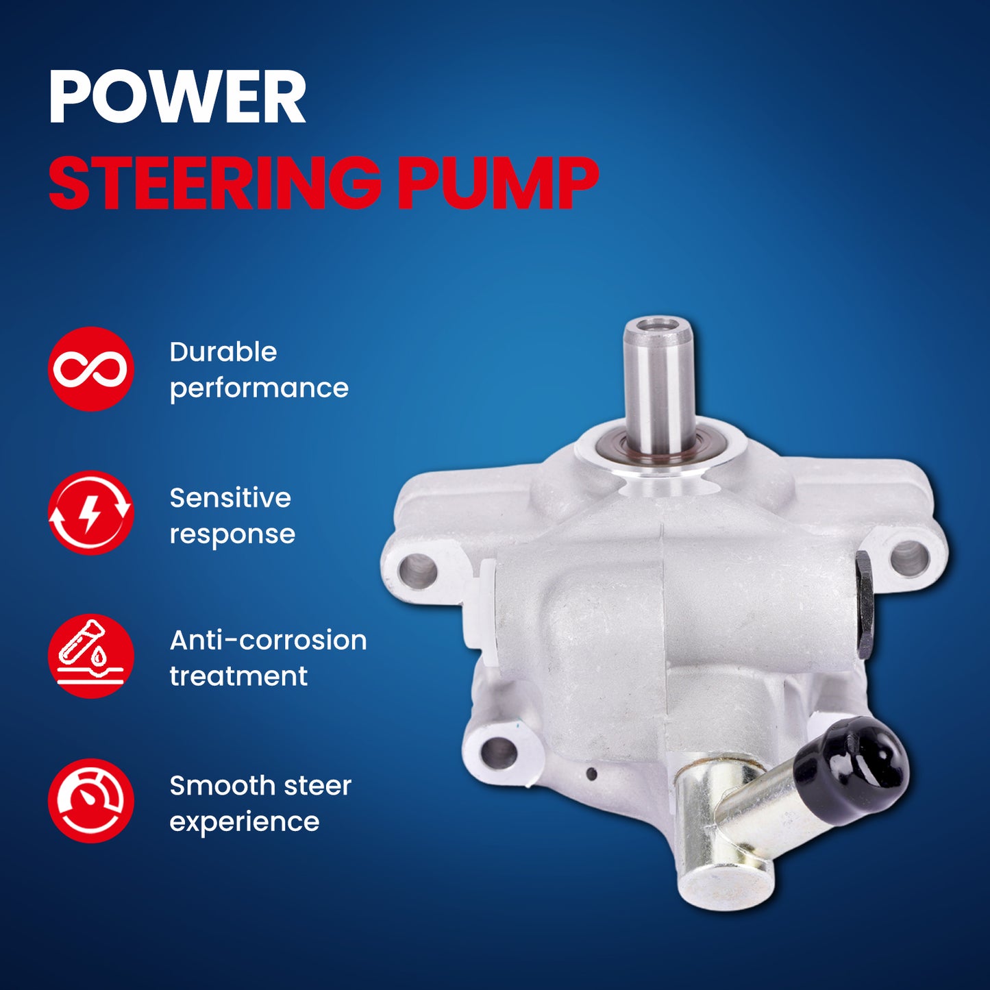 Bomba de dirección asistida MOCA compatible con Ford E-150 (2002-2006), Ford Econoline (1999-2006) y Ford F-350 (1999-2007)