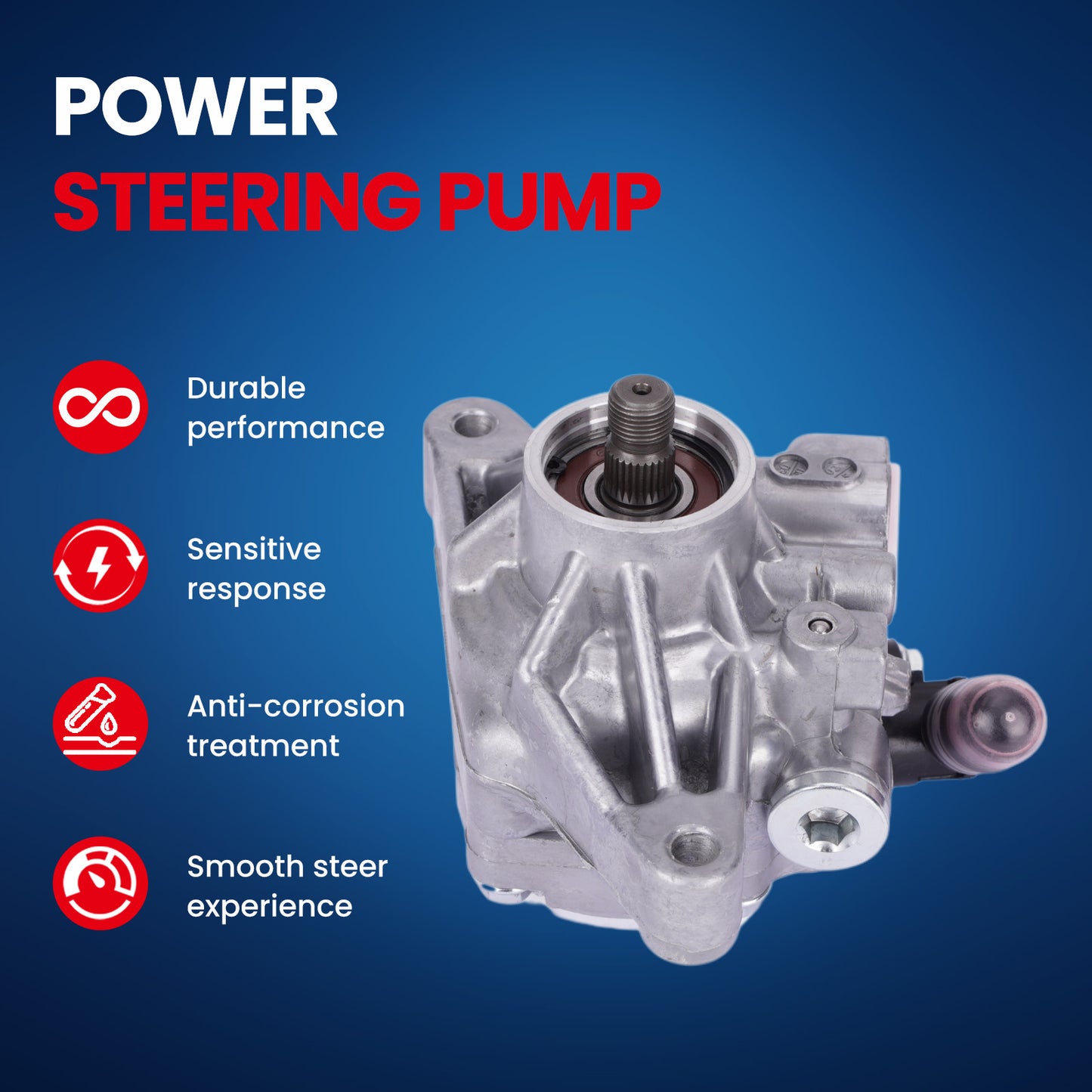 MOCA Power Steering Pump Fit for 2006-2011 Honda Civic 1.8L