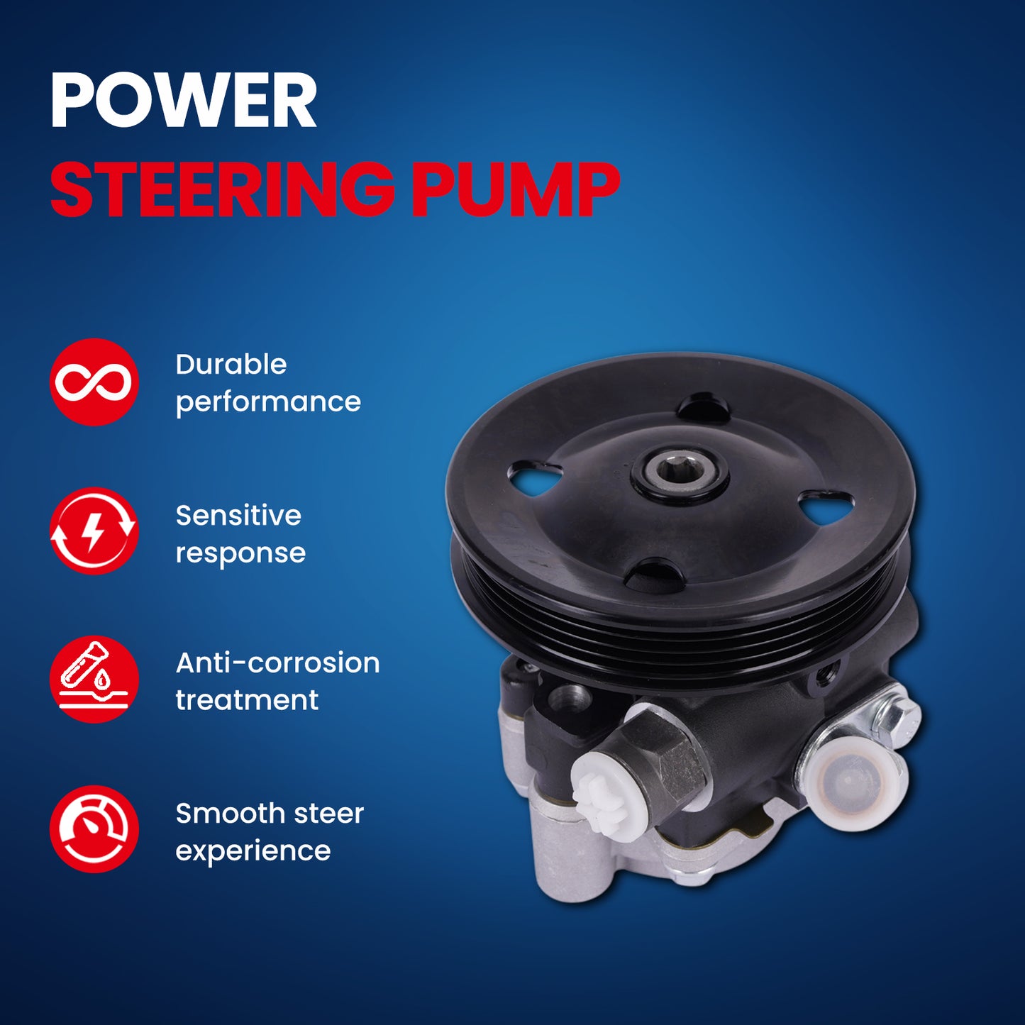 MOCA Power Steering Pump Fit for 2004-2006 Toyota Sienna 3.3L