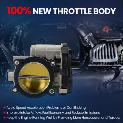 MOCA Throttle Body Fit for 2008-2014 Chevrolet Express 1500 V6 4.3L & 2007-2013 GMC Sierra 1500 V6 4.3L & 2007-2009 Saturn Aura V6 3.6L