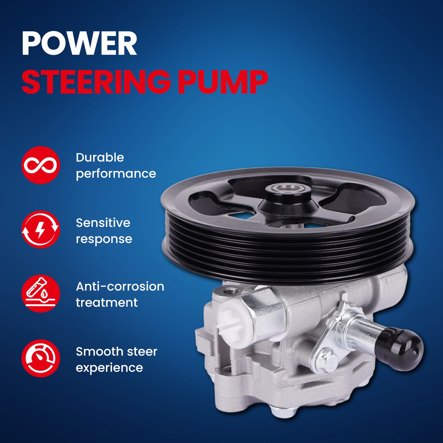 Bomba de dirección asistida MOCA compatible con Jeep Compass 2.0L 2.4L (2007-2017) y Dodge Caliber 2.0L 2.4L (2007-2012)