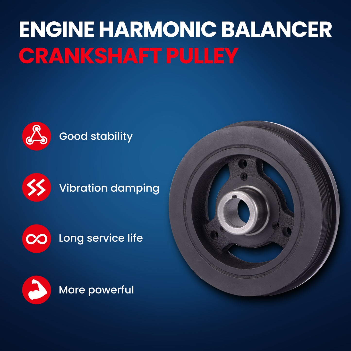 Engine Harmonic Balancer for Jeep Cherokee Comanche TJ Wagoneer Wrangler 4.0L