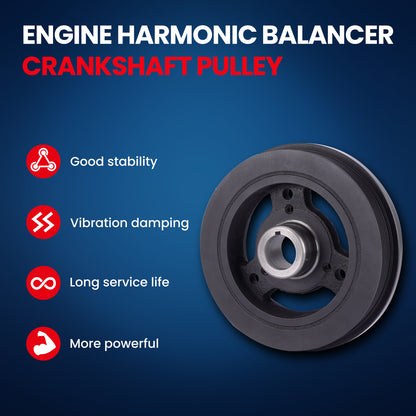 Engine Harmonic Balancer for Jeep Cherokee Comanche TJ Wagoneer Wrangler 4.0L