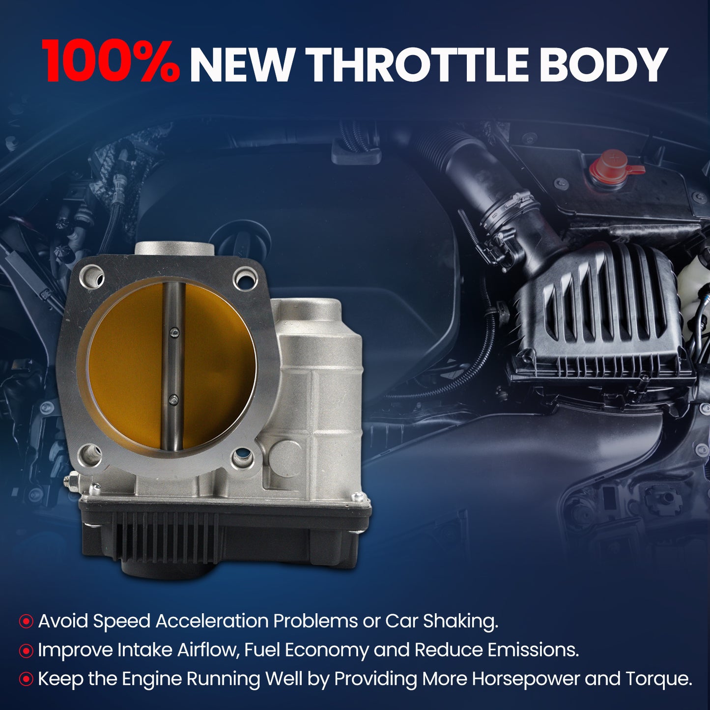 MOCA Throttle Body Fit for 2003-2007 Infiniti G35 3.5L & 2002-2006 Nissan Altima 3.5L & 2004-2009 Nissan Quest 3.5L