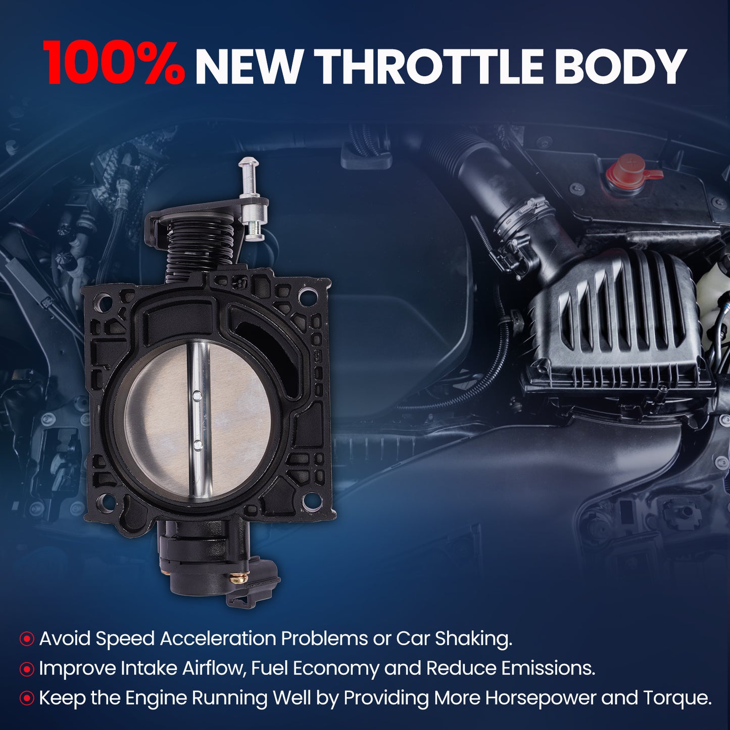 MOCA S20141 Throttle Body Fit for 2003-2007 Ford Focus 2.3L & 2005-2007 Ford Focus 2.0L