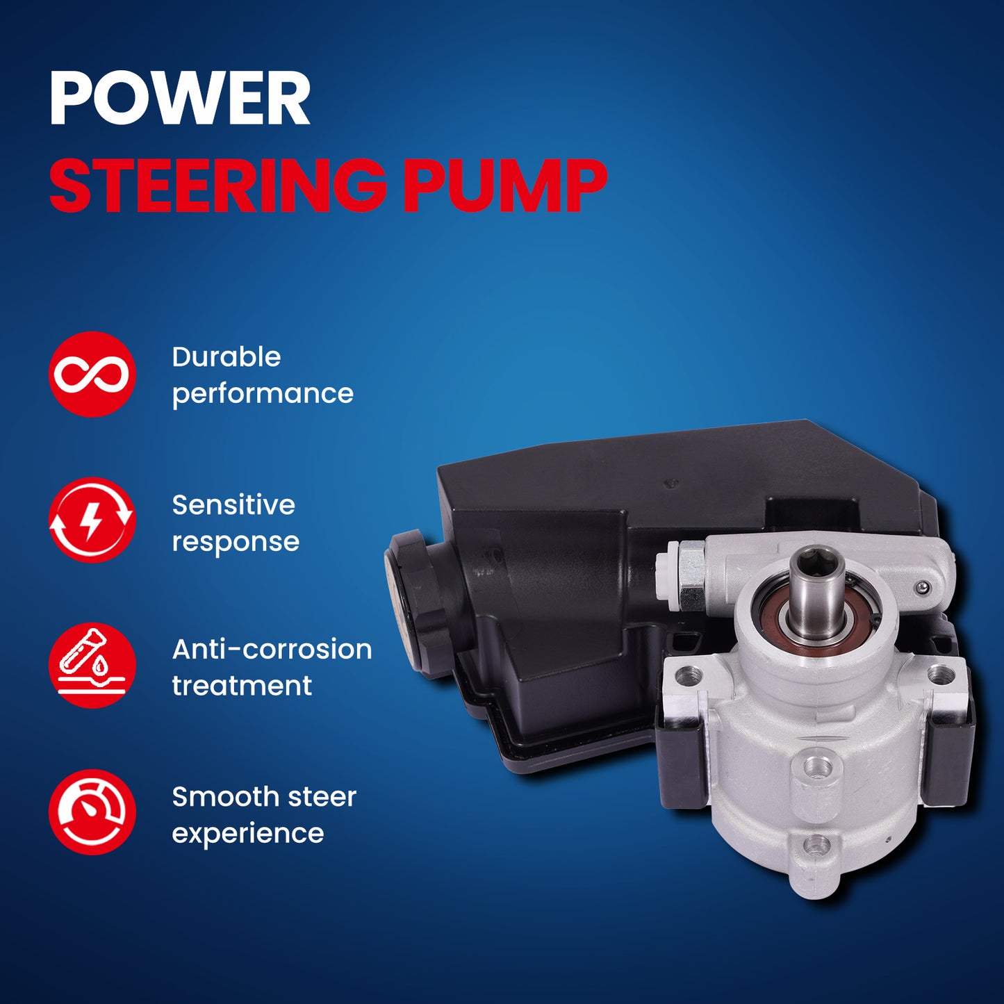 Bomba de dirección asistida MOCA compatible con Jeep Cherokee 4.0L 1996-2001 y Jeep Wrangler 4.0L 1997-2003