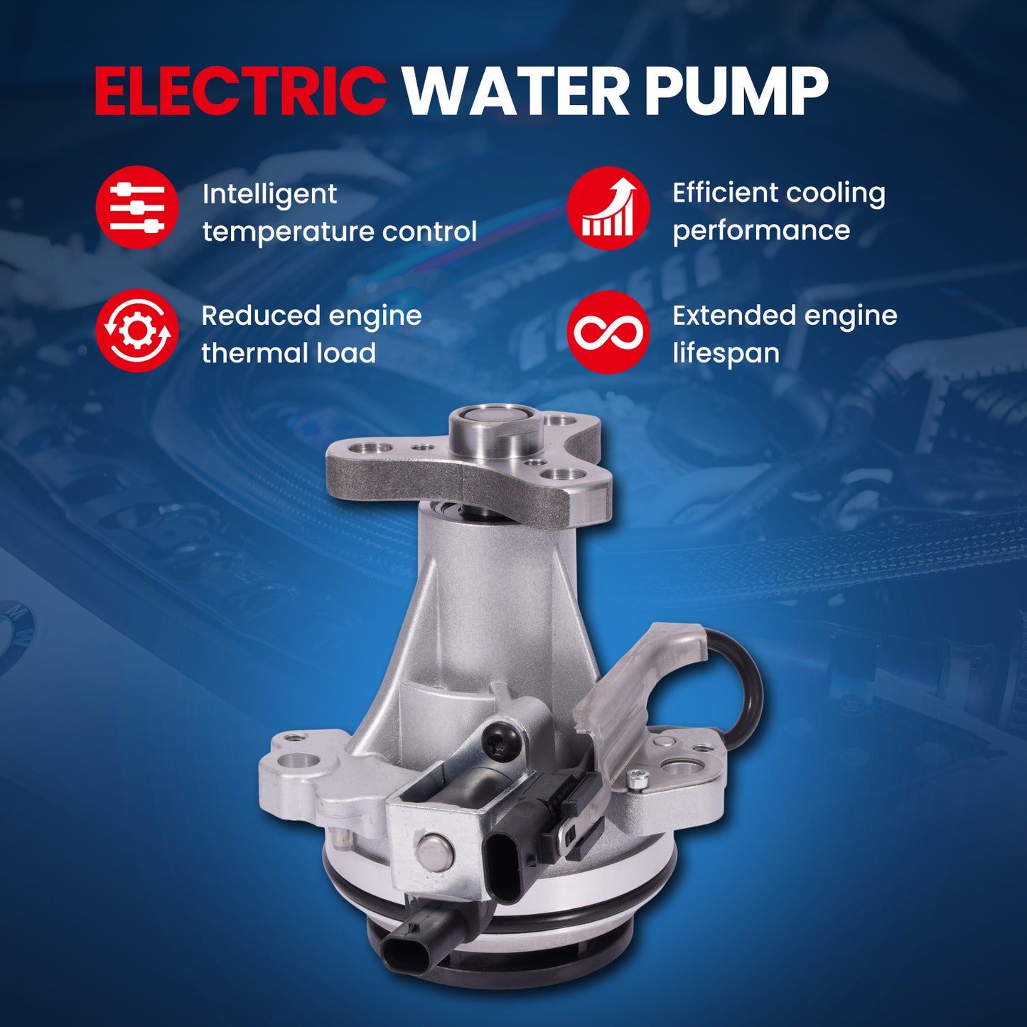 Bomba de agua eléctrica MOCA para Land Rover Range Rover 3.0L (2020-2025), Land Rover Discovery 3.0L (2021-2024) y Land Rover Defender 110 3.0L (2020-2023)
