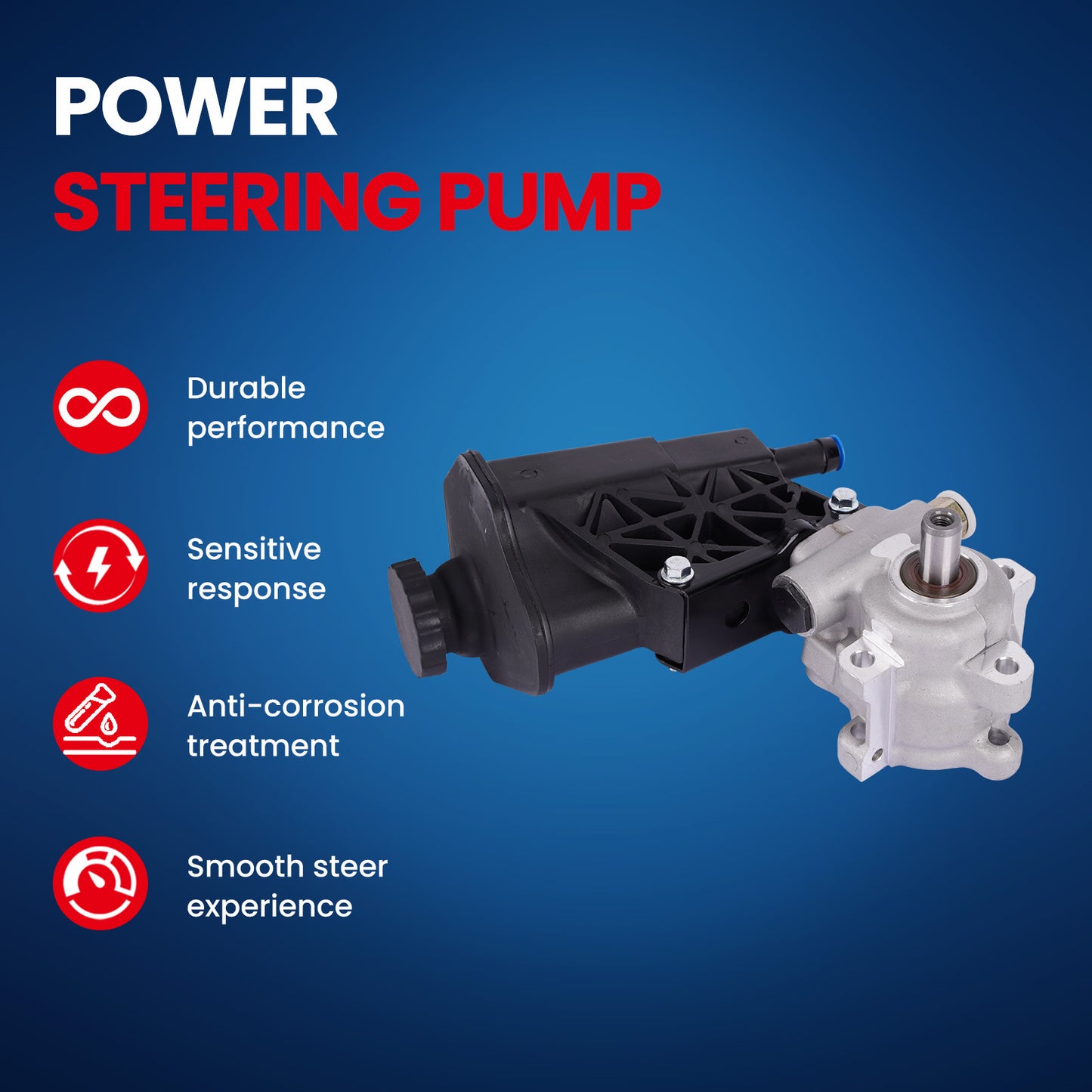 MOCA Power Steering Pump Fit for 2003-2007 Dodge Ram 2500 3500 4000