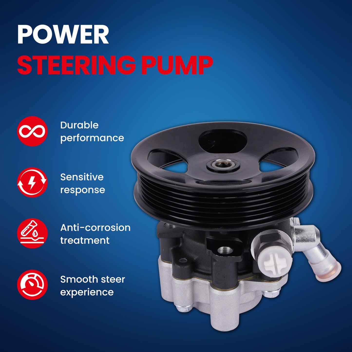 MOCA Power Steering Pump Fit for 2001-2007 Toyota Sequoia V8 4.7L & 2000-2006 Toyota Tundra V8 4.7L