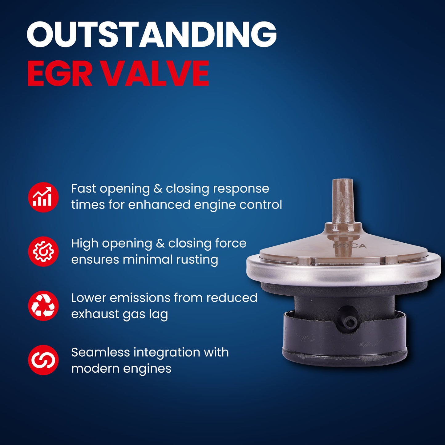 Válvula EGR MOCA 911-609 compatible con Subaru Impreza 2.2L (1995-1998), Toyota Camry 2.2L (1992-2001) y Toyota RAV4 2.0L (1996-2000)