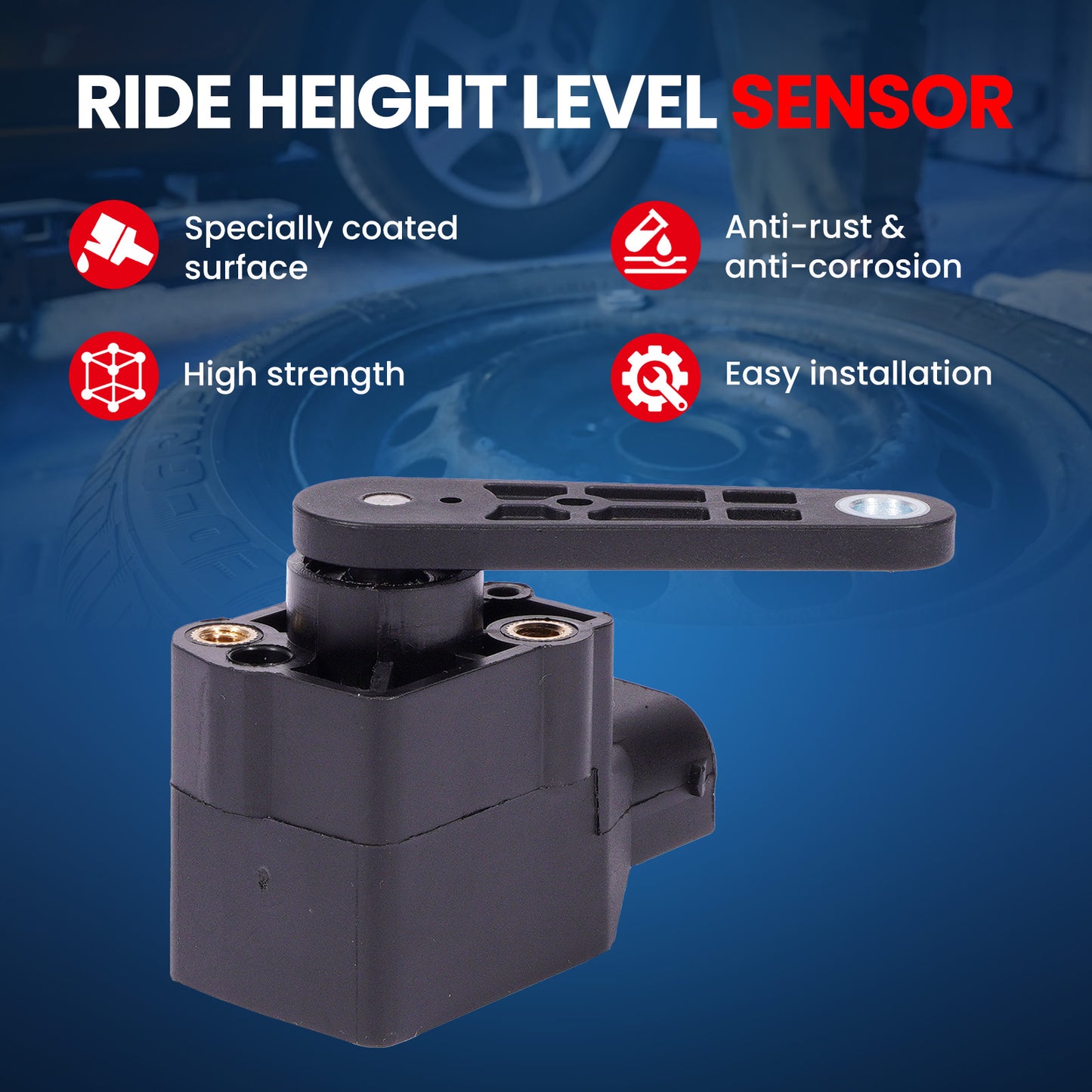 Sensor de altura de nivelación MOCA 926-200 delantero o trasero compatible con Mercedes-Benz CL600 5.5L 2003-2014 y Mercedes-Benz S600 5.5L 2003-2013 y Mercedes-Benz S65 AMG 6.0L 2005-2013