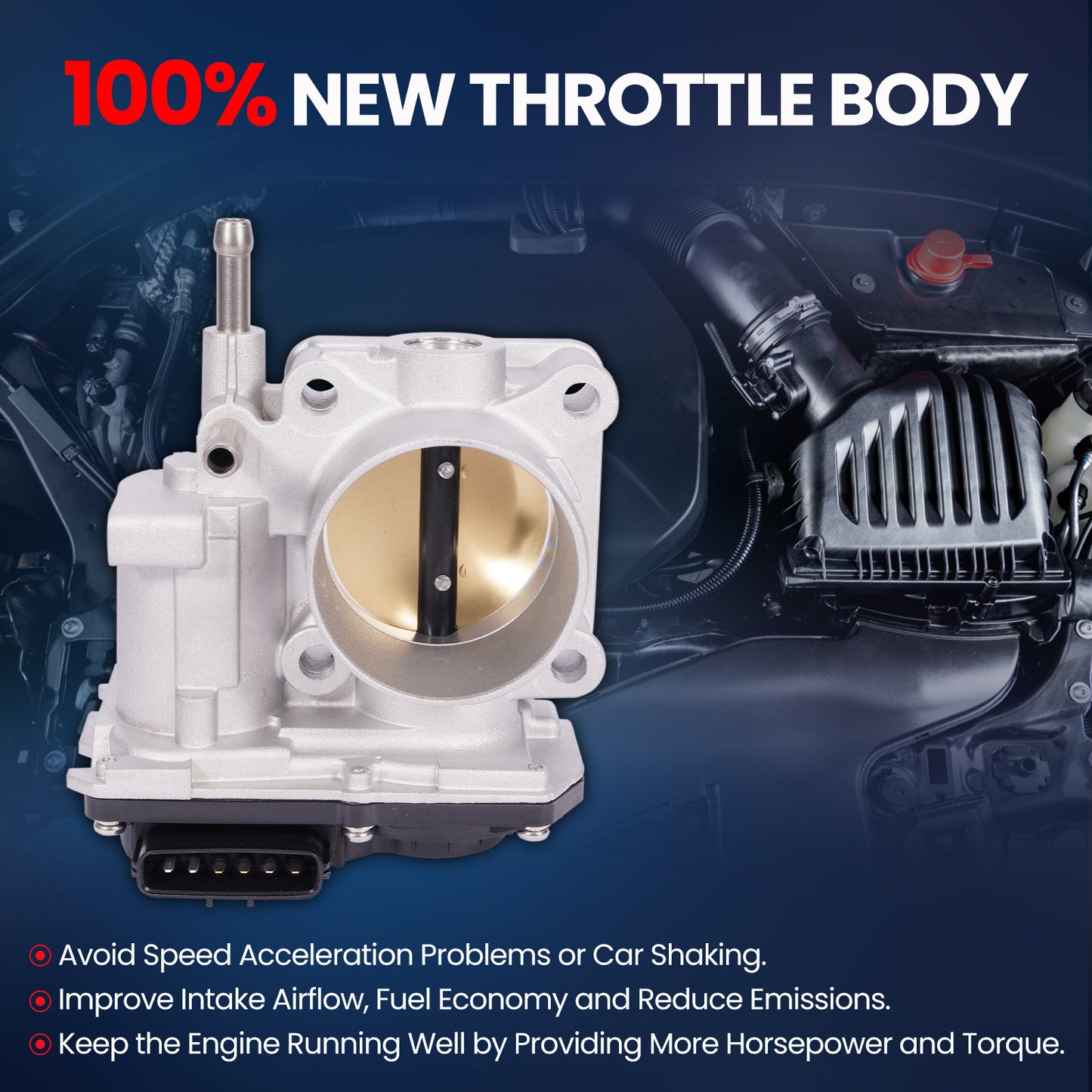 MOCA 67-2029 Throttle Body Fit for 2016-2024 Honda Civic 2.0L & 2023-2024 Honda HR-V 2.0L