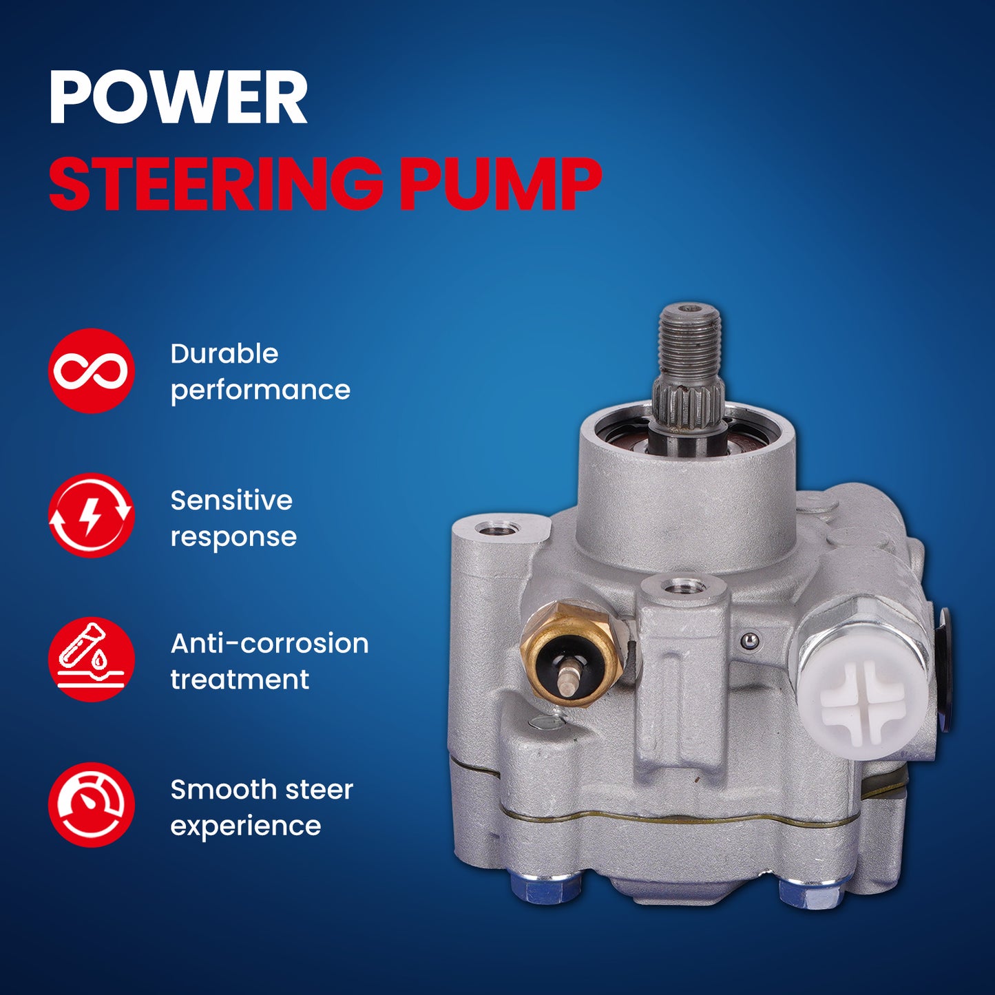 MOCA Power Steering Pump Fit for 2001-2004 Ford Escape 3.0L & 2001-2004 Mazda Tribute