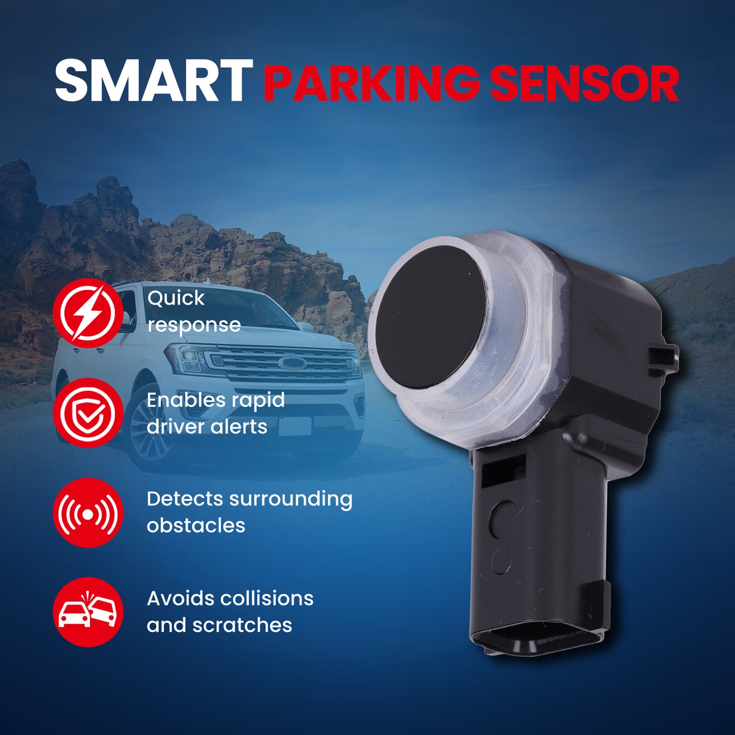Sensor de asistencia de estacionamiento MOCA compatible con Ford F-150 y Ford F-250, F-350, F-450 y F-550 Super Duty (2015-2020)