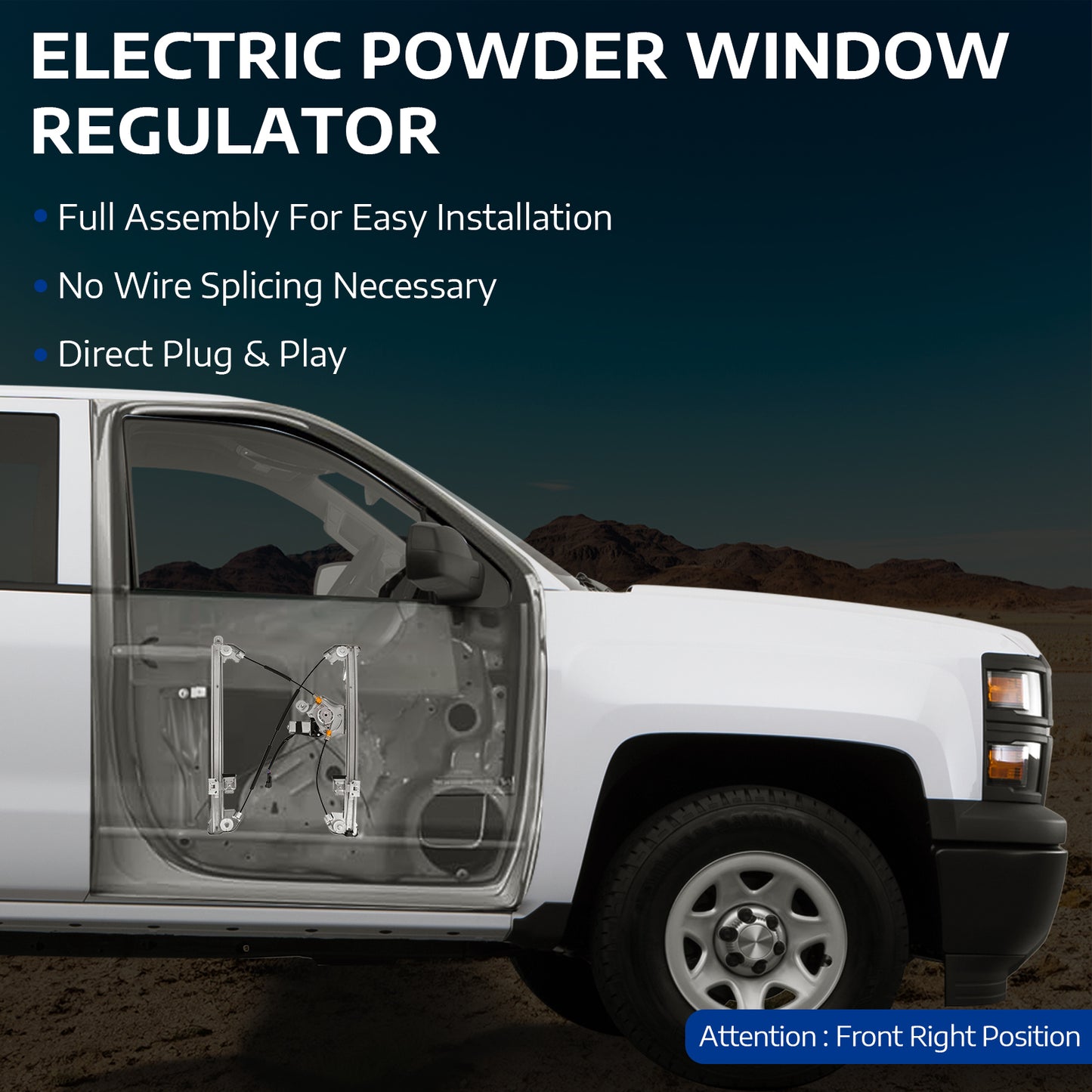 Elevalunas eléctrico delantero derecho MOCA con motor compatible con Ford F-150 2005-2008 y Lincoln Mark LT 2006-2008