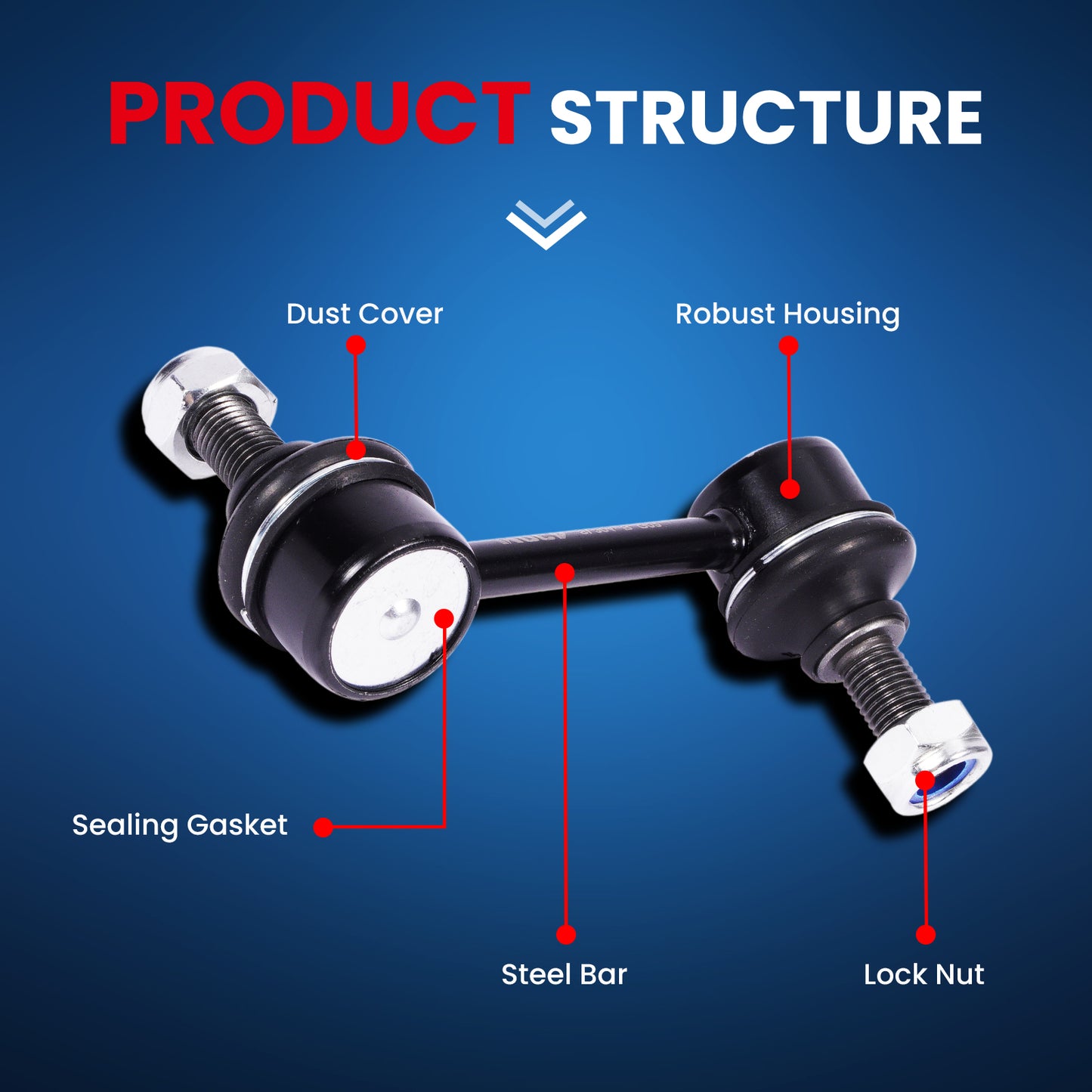 MOCA 2X Front Sway Bar End Links Fit for 1992-1996 Toyota Camry & 1992-1996 Lexus ES300