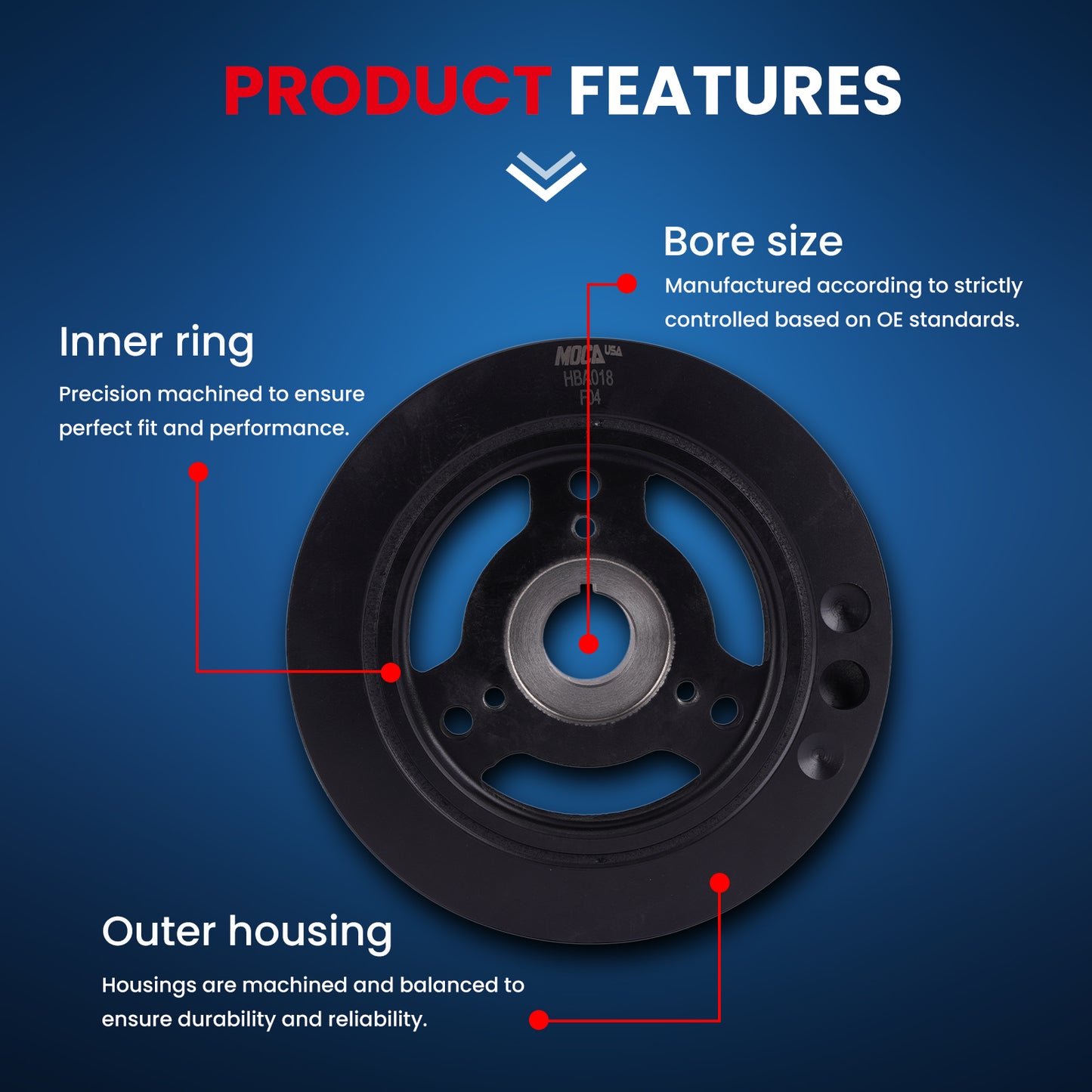 Engine Harmonic Balancer for Jeep Cherokee Comanche TJ Wagoneer Wrangler 4.0L