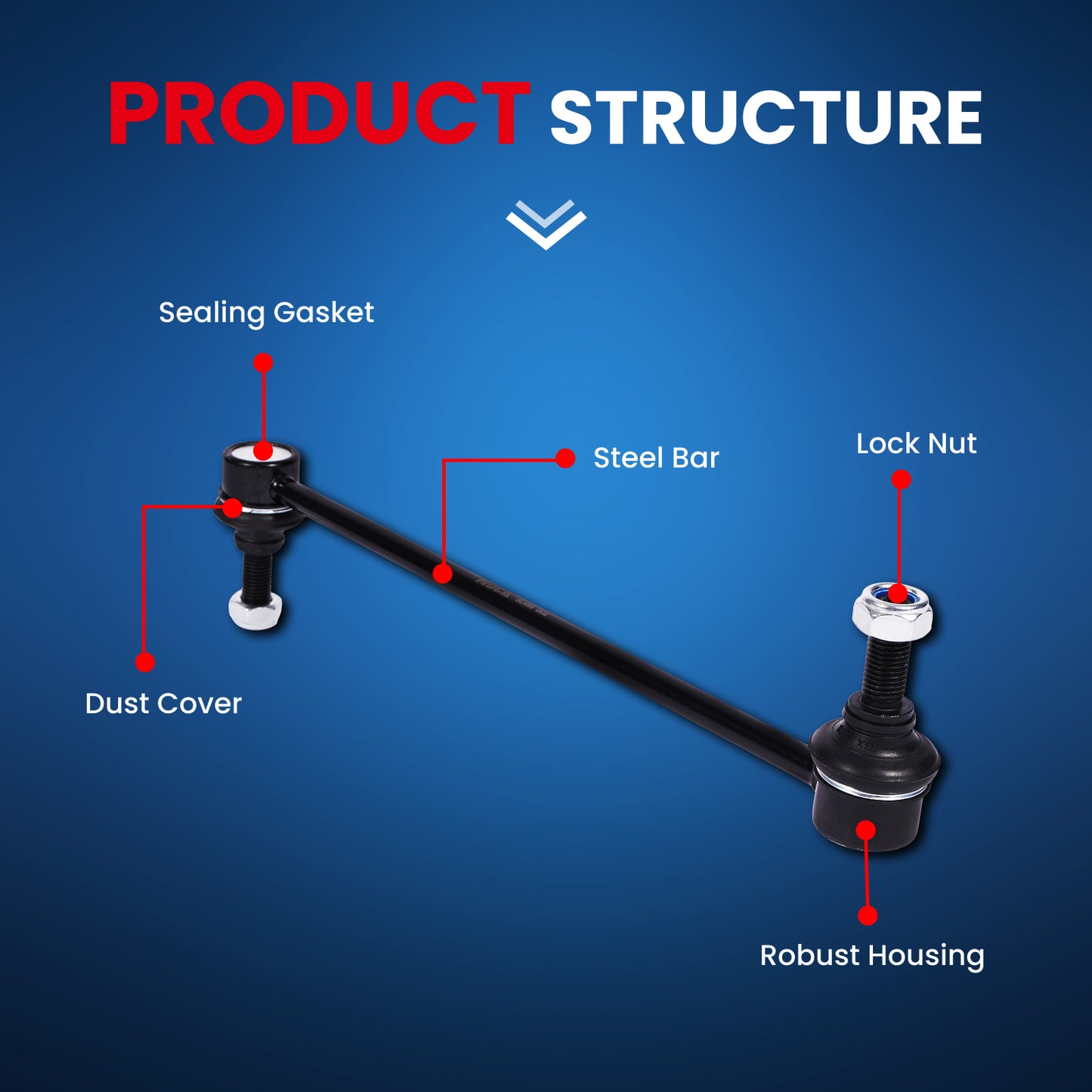 MOCA 2x Front Stabilizer Sway Bar End Links Fit for 2012-2017 Buick Verano & 2011-2015 Chevrolet Cruze Volt