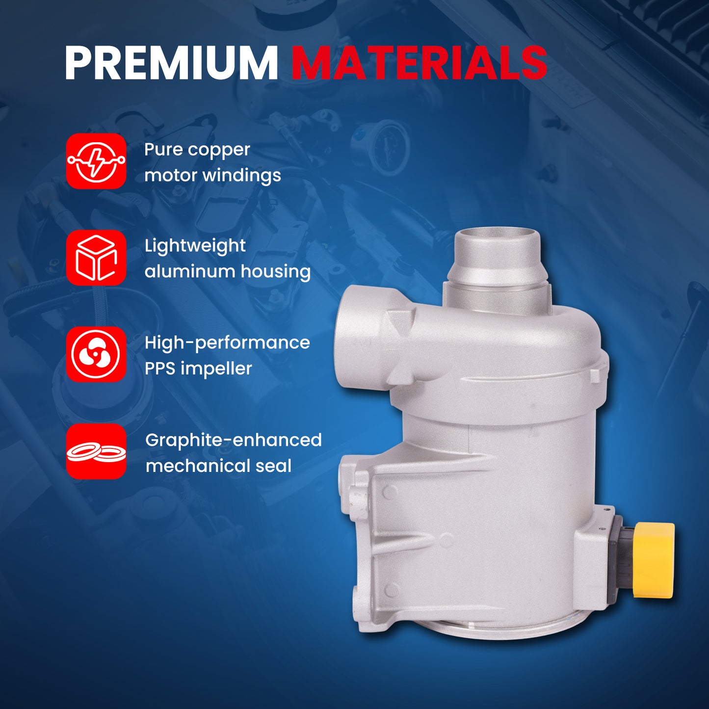 MOCA 190-9010 Electric Engine Water Pump Fit for 2015-2025 Volvo XC60 2.0L & 2017-2025 Volvo S90 XC90 2.0L & 2020-2021 Polestar Polestar 1 2.0L