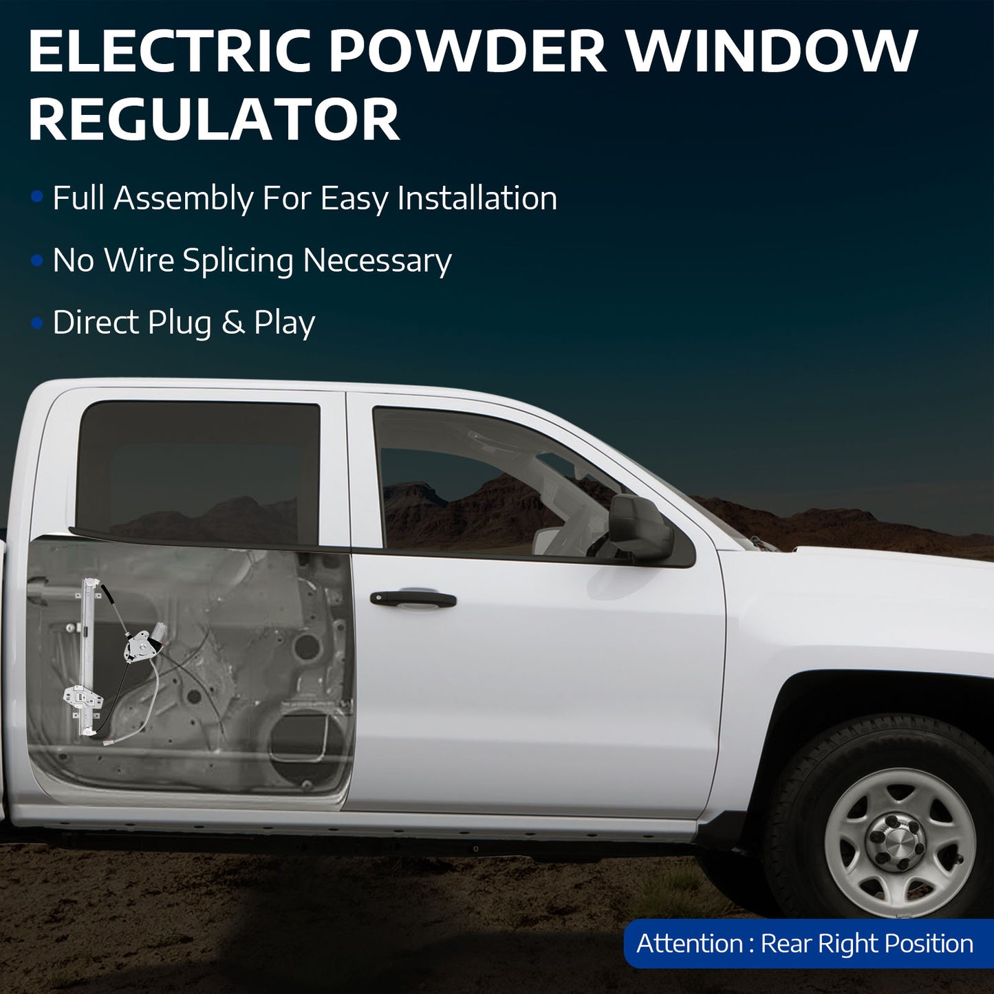 Elevalunas eléctrico trasero derecho MOCA con motor compatible con Honda Pilot 2003-2008