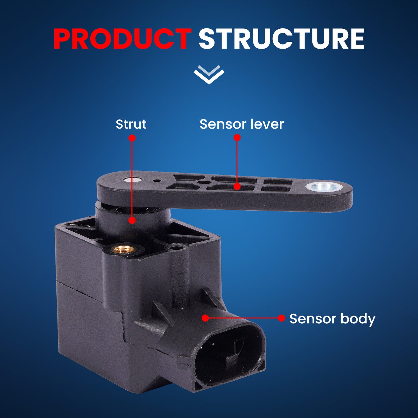 Sensor de altura de nivelación MOCA 926-200 delantero o trasero compatible con Mercedes-Benz CL600 5.5L 2003-2014 y Mercedes-Benz S600 5.5L 2003-2013 y Mercedes-Benz S65 AMG 6.0L 2005-2013