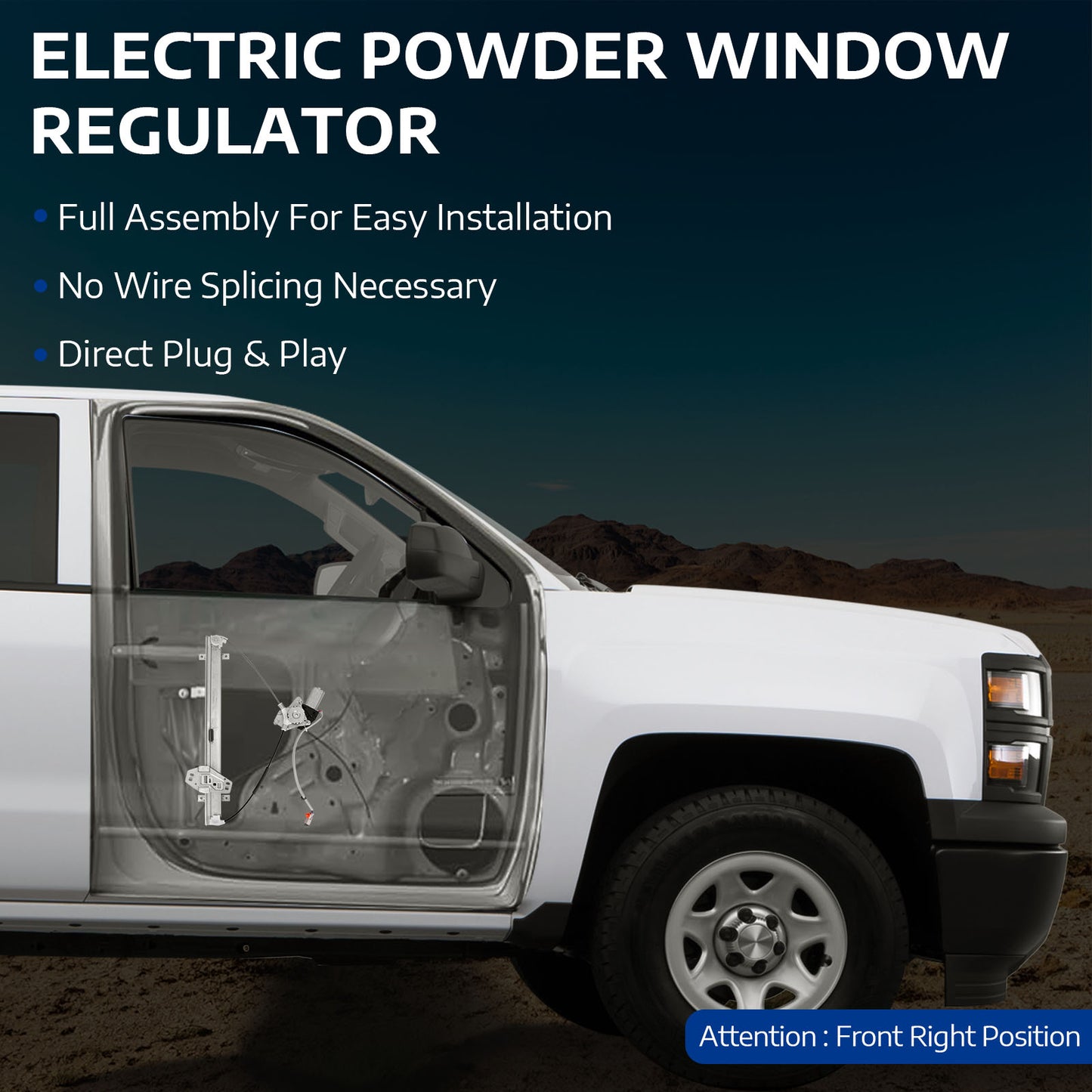 Elevalunas eléctrico delantero derecho MOCA con motor compatible con Honda Pilot 2003-2008