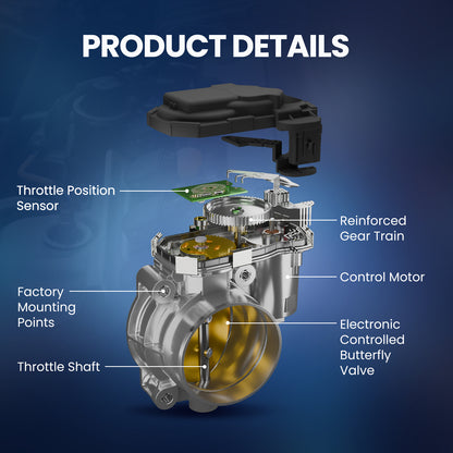 MOCA Throttle Body Fit for 2008-2011 Ford Focus L4 2.0L & 2010-2013 Ford Transit Connect L4 2.0L DOHC