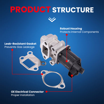 MOCA 1582A038 EGR Valve Fit for 2008-2014 Mitsubishi L200 2.4L 2.5L & 2005-2014 Mitsubishi Montero 3.8L