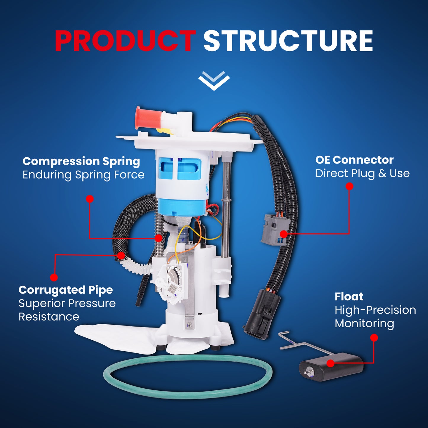 Fuel Pump Module Assembly for 06-09 Ford Explorer Mercury Mountaineer 4.0L 4.6L
