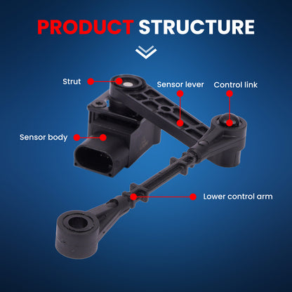 Sensor de altura de marcha trasero derecho MOCA RH3877. Compatible con Land Rover LR3 4.0L 4.4L 2005-2009 y Land Rover Range Rover Sport 4.2L 4.4L 2006-2009.