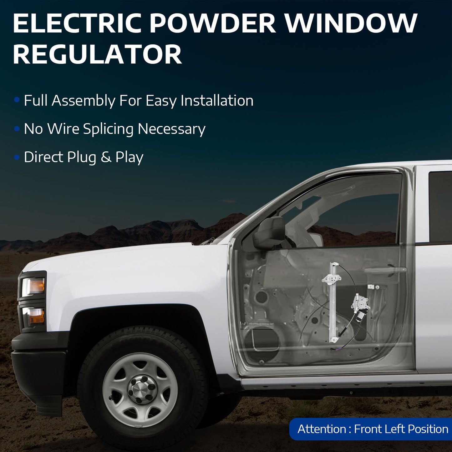 Front Left Power Window Regulator W/ Motor for 05-21 Nissan 09-10 Suzuki 741-348