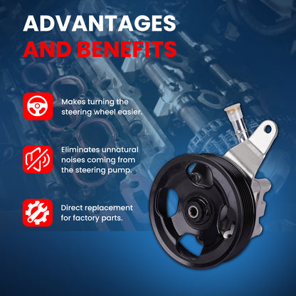 Bomba de dirección asistida MOCA compatible con INFINITI EX35 (2008-2012), INFINITI FX35 (2009-2012), INFINITI Q70 (3.7L) (2014-2019) y INFINITI QX70 (3.7L) (2014-2017)