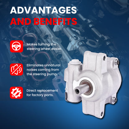 MOCA Power Steering Pump Fit for 2008-2010 Ford F-250 F-350 Super Duty 5.4L