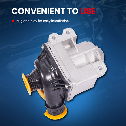 MOCA 115-2270 Electric Engine Water Pump Fit for 2015-2018 BMW X4 3.0L & 2011-2017 BMW X3 3.0L & 2012-2017 BMW 640i 3.0L & 2013-2017 BMW 640i Gran Coupe 3.0L