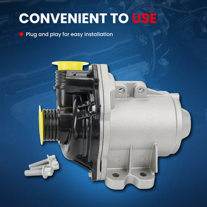 MOCA Electric Engine Water Pump Fit for 2008-2013 BMW 135i 3.0L & 2007-2013 BMW 335i 3.0L & 2012-2017 BMW 640i 3.0L & 2011-2017 BMW X3 3.0L