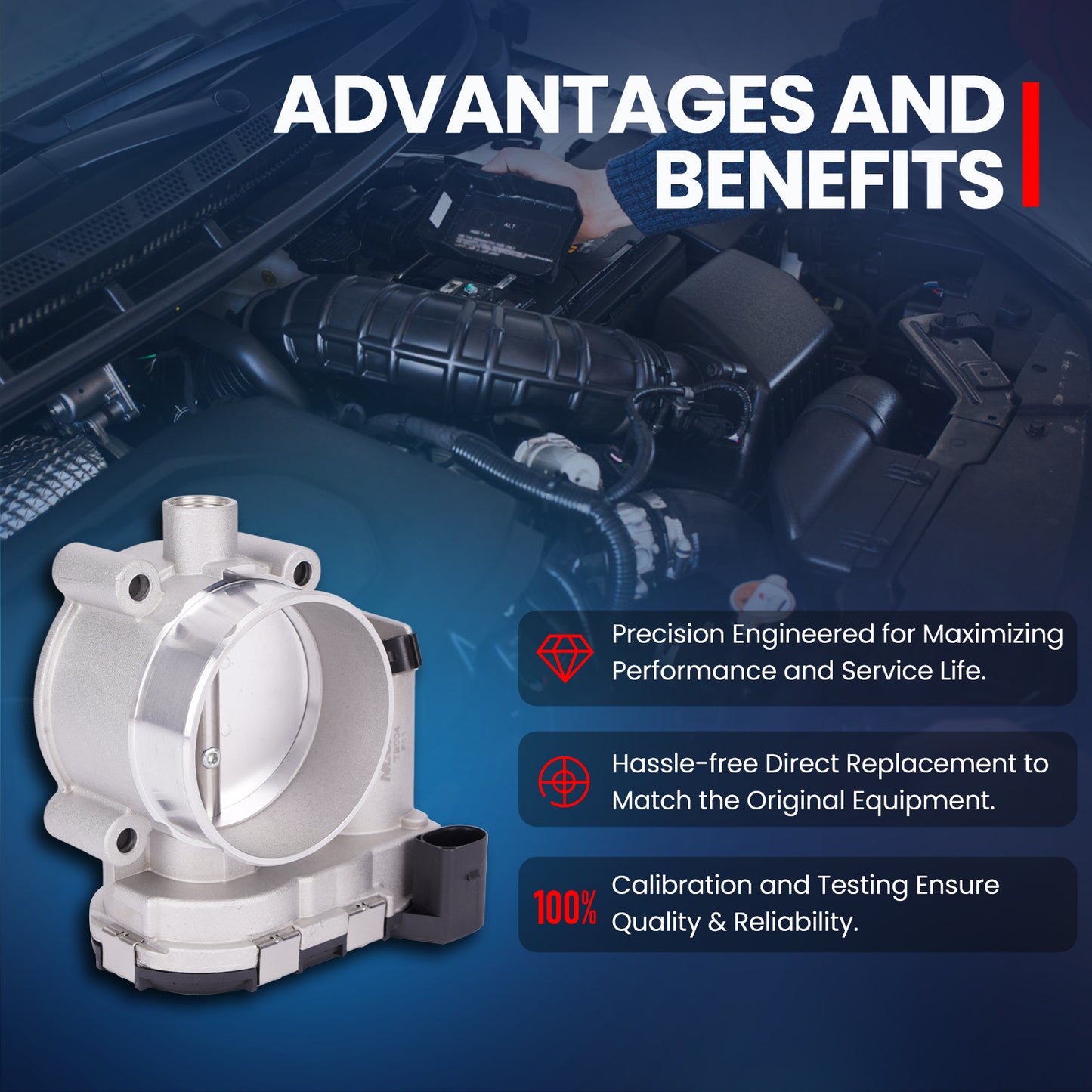 MOCA S20004 Throttle Body Fit for 2005-2008 Buick LaCrosse 3.6L & 2005-2007 Cadillac CTS STS 3.6L