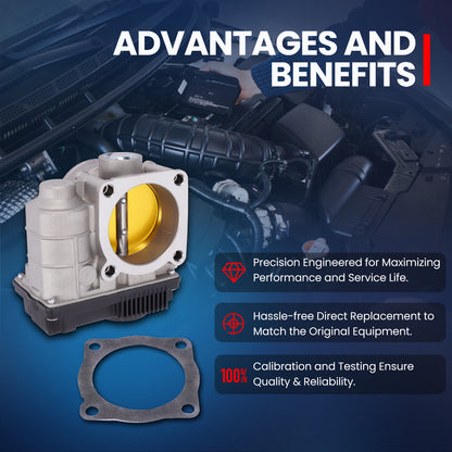 MOCA Throttle Body Fit for 2002-2006 Nissan Sentra L4 2.5L & 2002-2008 Nissan X-Trail L4 2.5L