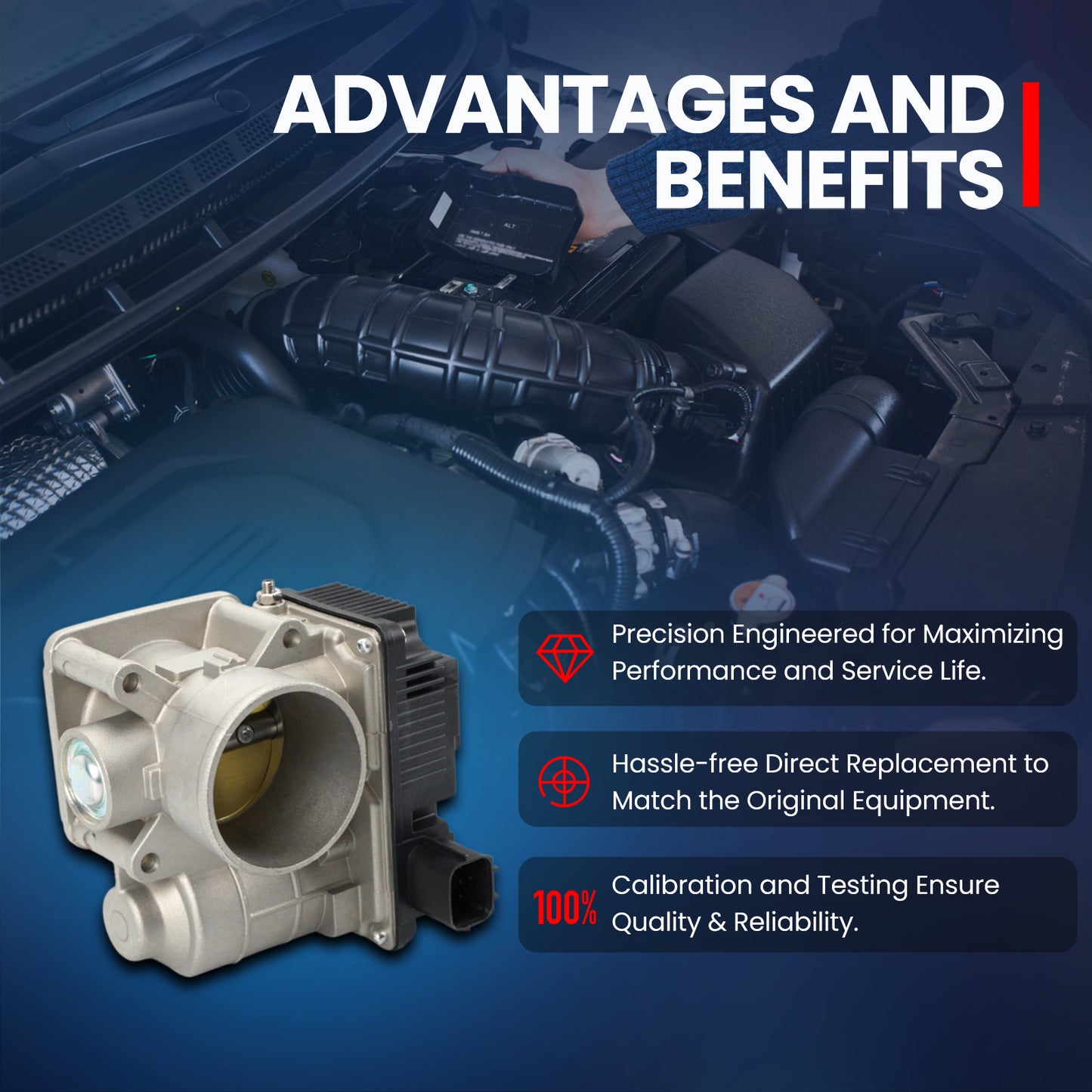 MOCA Throttle Body Fit for 2000-2006 Nissan Sentra L4 1.8L