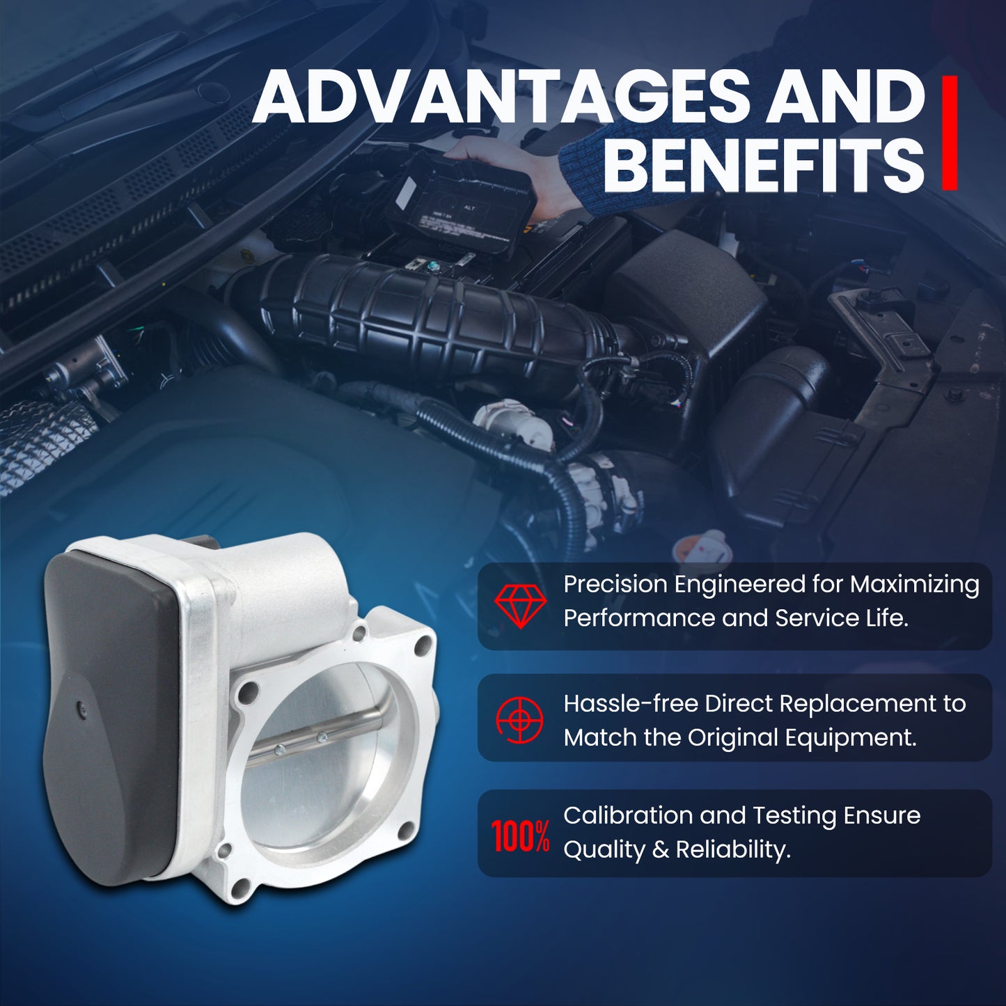 MOCA Throttle Body for 2005-2012 Chrysler 300 5.7L & 2006-2012 Dodge Charger 5.7L & 05-12 Jeep Grand Cherokee 5.7L