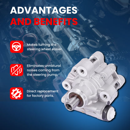 Bomba de dirección asistida MOCA compatible con Chrysler Cirrus Sebring 3.5L (2007-2010), Dodge Avenger 2.7L (2008-2010) y Volkswagen Routan 3.8L 4.0L (2009-2010)