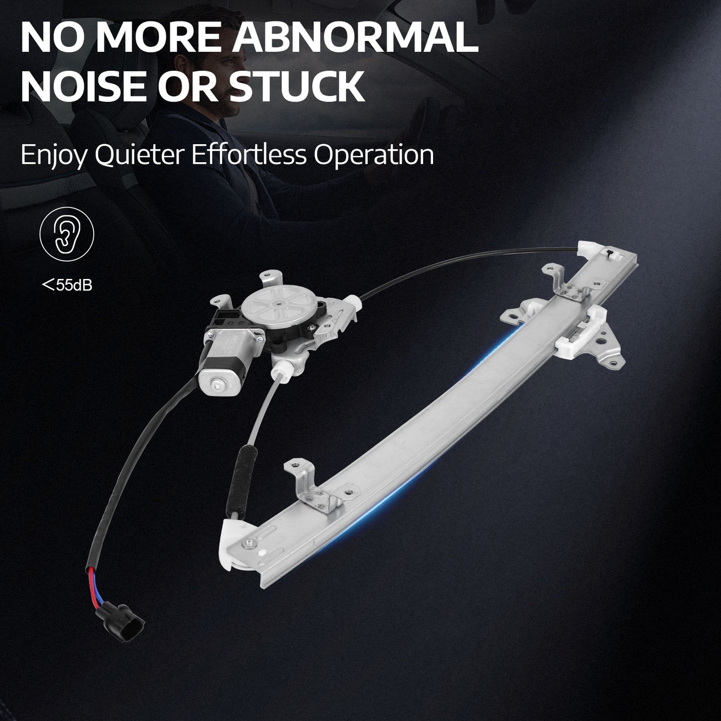 Front Left Power Window Regulator W/ Motor for 05-21 Nissan 09-10 Suzuki 741-348