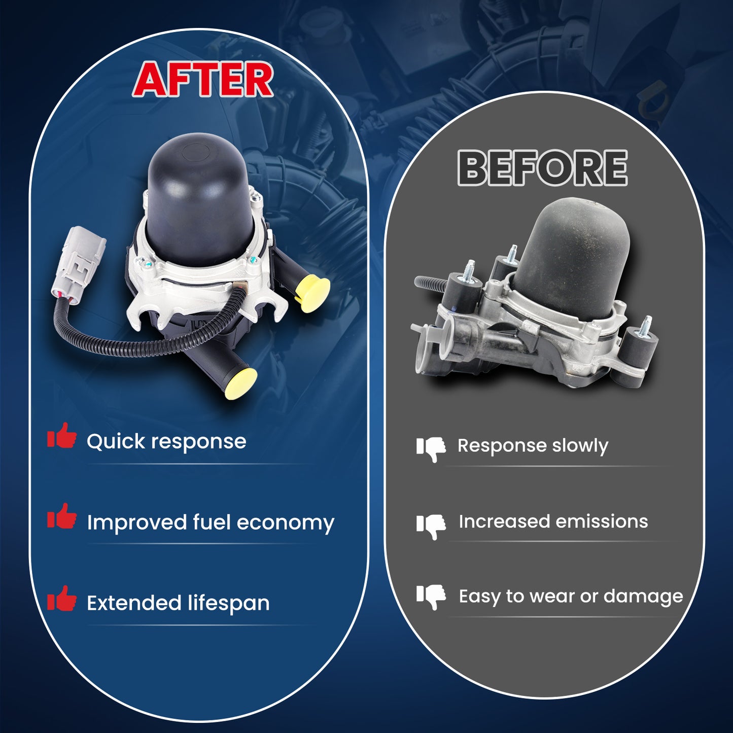 MOCA 176100C010 Secondary Air Injection Pump Fit for 2005-2007 Lexus LX470 4.7L & 2005-2009 Toyota Sequoia 4.7L & 2005-2015 Toyota Tacoma 2.7L