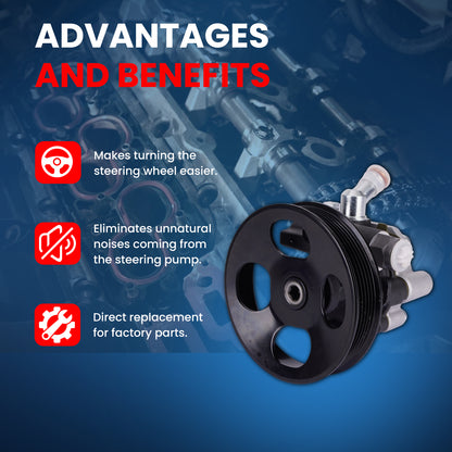 MOCA Power Steering Pump Fit for 2001-2007 Toyota Sequoia V8 4.7L & 2000-2006 Toyota Tundra V8 4.7L