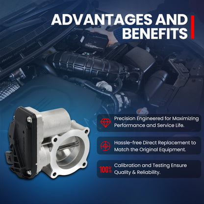 MOCA Throttle Body for 2009-2020 Ford Escape 2.5L & 110-2020 Ford Fusion 2.5L & 2014-2022 Ford Transit Connect 2.5L