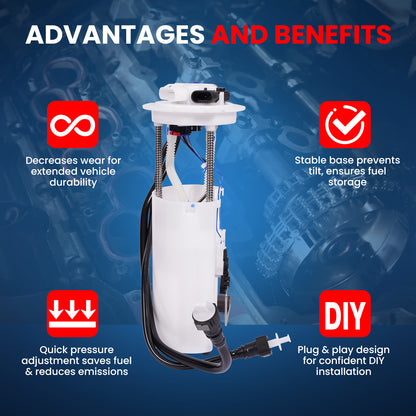 MOCA E3507M Fuel Pump Module Assembly for 2000-2005 Chevrolet Cavalier 2.2L & 2000-2005 Pontiac Grand Am 3.4L & 2000-2004 Oldsmobile Alero 3.4L