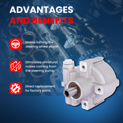 MOCA Power Steering Pump Fit for 2011-2015 Chevrolet Silverado 2500 HD 6.6L & 2011-2015 GMC Sierra 3500 HD 6.6L
